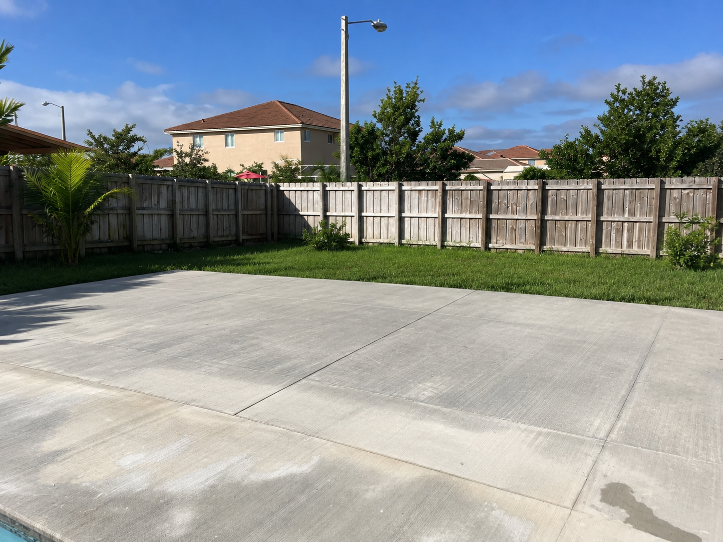 Poolside area before gazebo construction