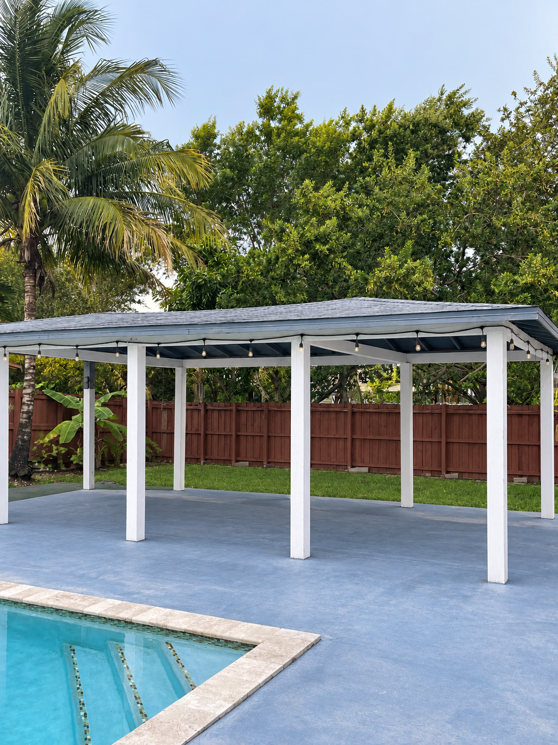 Poolside gazebo constructed by RCRA Management