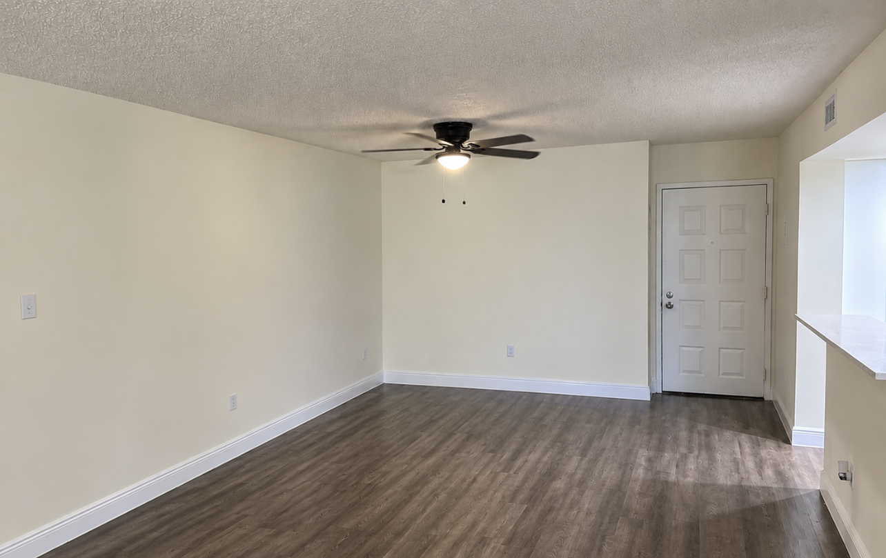 Open living area before room conversion